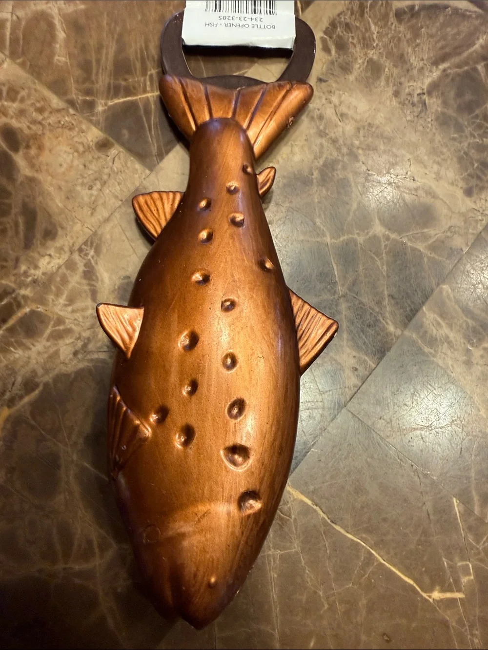 Fish-Shaped Bottle Opener in Copper